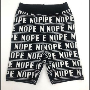 Urban Outfitters NOPE Sweater Biker Shorts Black/White Knit Women Sz XS NWOT